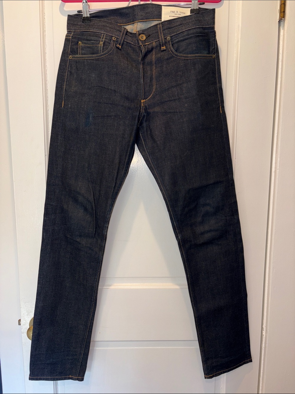 rag & bone Men's Dark Blue standard issue fit 2 Slim leg Jeans